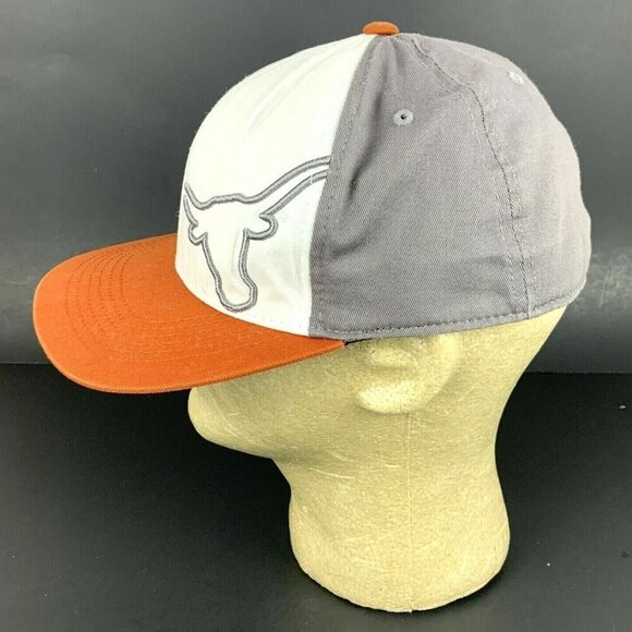 Texas Longhorns UT Adjustable Hat Cap M/L Orange Gray Embroidered Logo - Picture 4 of 7